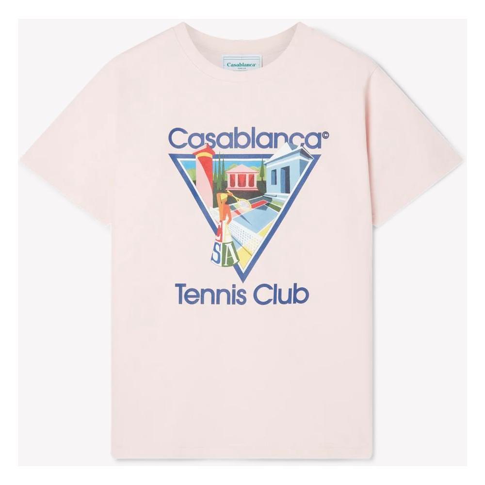 Casablanca Pink Cotton T-Shirt CA-14842-S