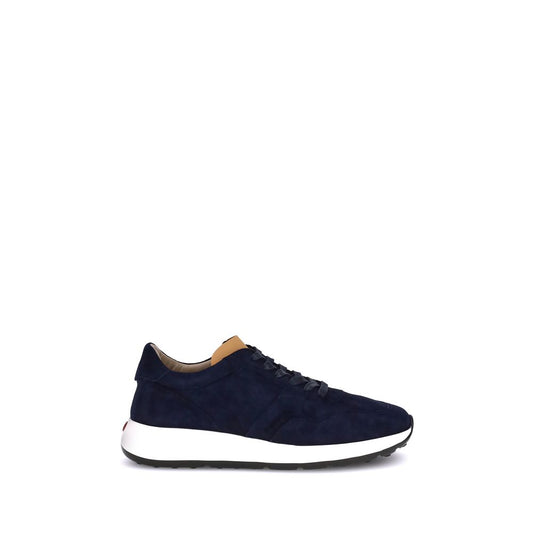 Tod's Blue Calf Leather Bos Taurus Low Top Sneakers