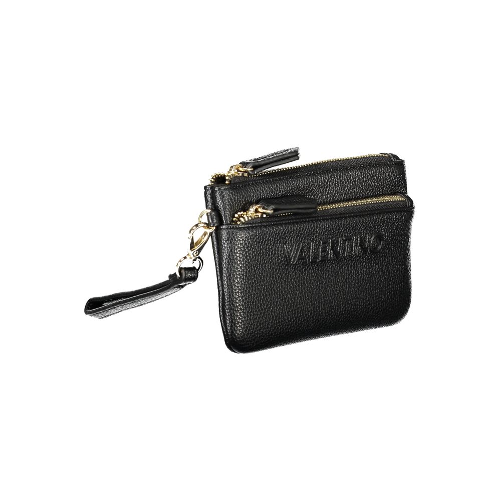 Mario Valentino Black Polyethylene Women Wallet with removable handle and logo