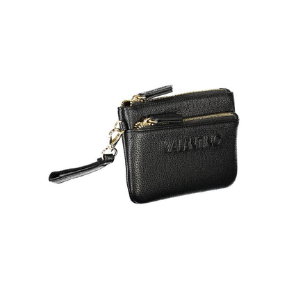 Mario Valentino Black Polyethylene Women Wallet with removable handle and logo