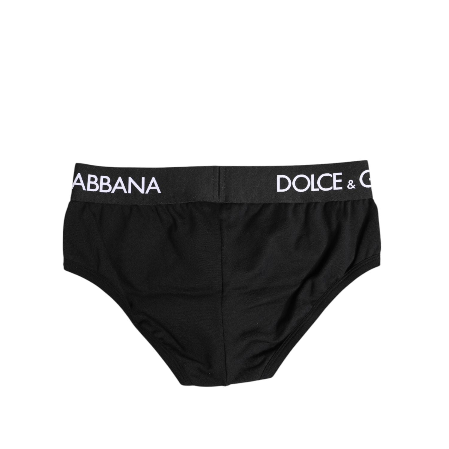Dolce & Gabbana Black Cotton Stretch Regular Brief Underwear