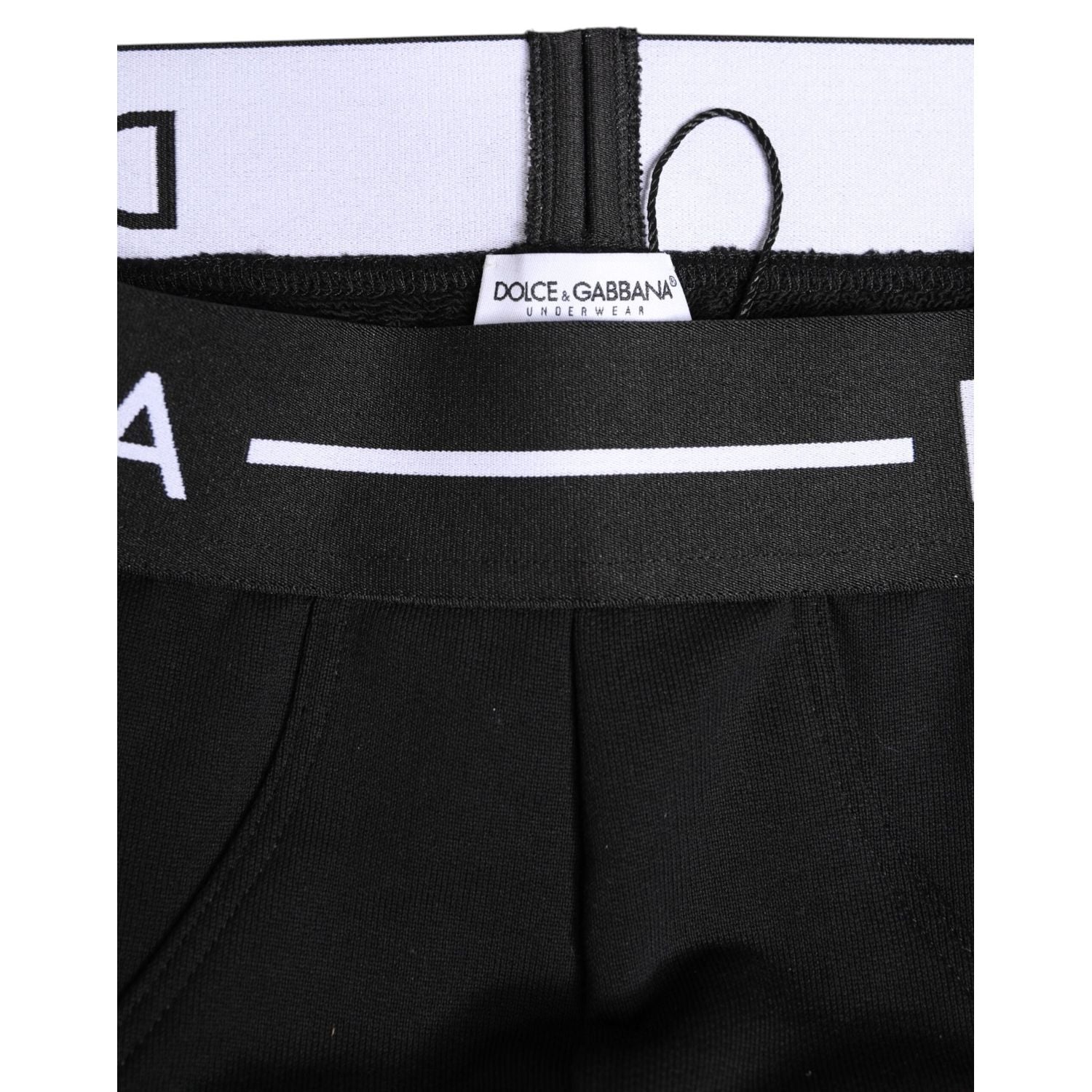 Dolce & Gabbana Black Cotton Stretch Regular Brief Underwear
