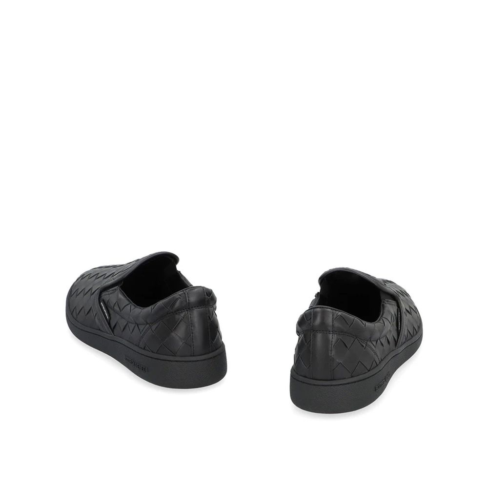 Bottega Veneta Black Calfskin Sneakers