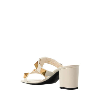Valentino Garavani White Calfskin Platform Sandals
