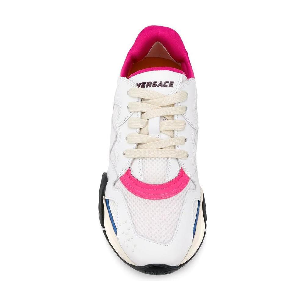 Versace White Leather Chunky Sneakers