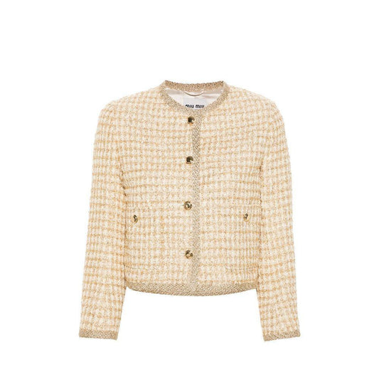 Miu Miu Check Lamé Jacket MI-8735525830868-40