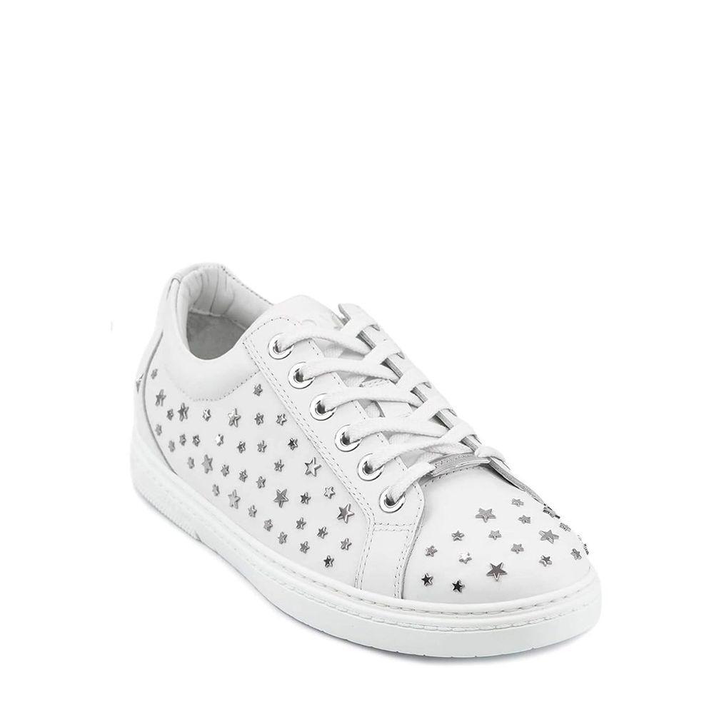 Jimmy Choo Cash Star Leather Sneakers JI-8736442581204-EU39.5/US6.5