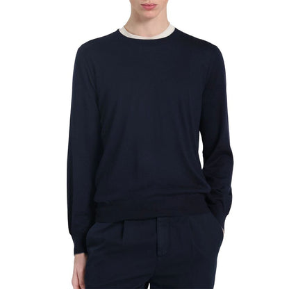 Brunello Cucinelli Blue Cashmere Men Sweater