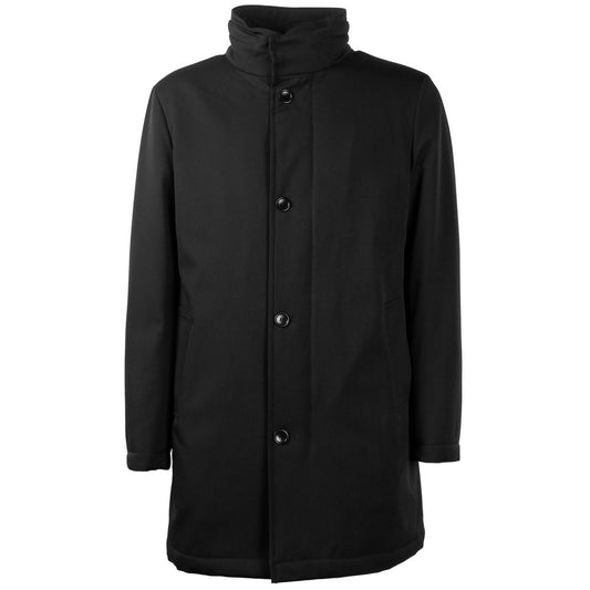 Made in Italy Black Wool Coat