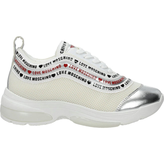 Love Moschino Beige Fabric Low Tops LO-8547142435081-EU41/US11