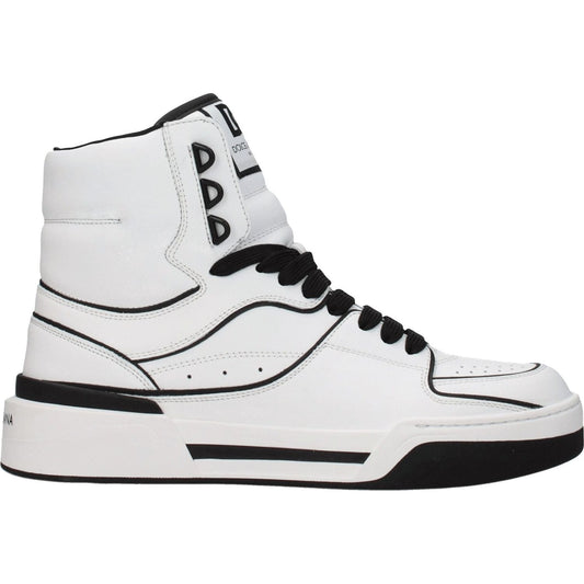 Dolce & Gabbana White Leather High Tops DO-8547221438729-EU41.5/US8.5