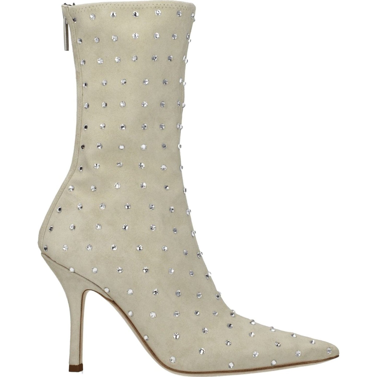 Paris Texas Beige Leather Ankle Boots PA-8547223798025-EU36/US6