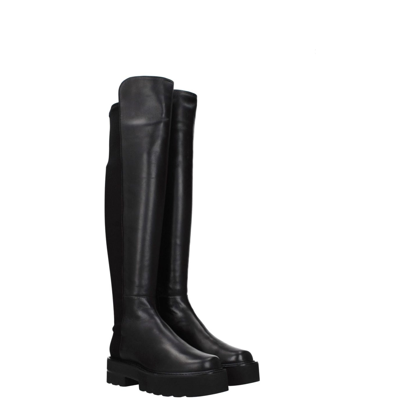 Stuart Weitzman Black Leather Over The Knee