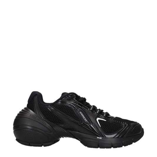Alt Tag: Givenchy Black Fabric Athletic Sneakers with front and side logos, lace-up closure, and rubber sole, featuring a 6.5 cm mid heel.