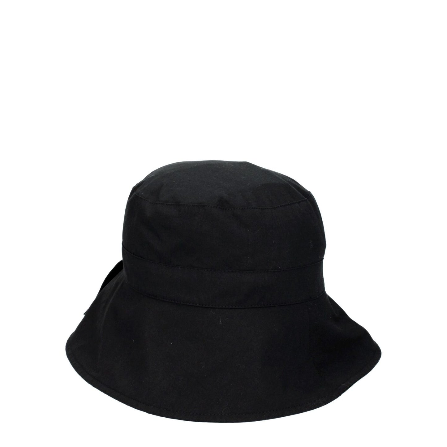 Jacquemus Black Cotton Bucket Hat featuring vintage effect, casual style, made from 75% cotton-polyamide. MPN 235AC4485047380.
