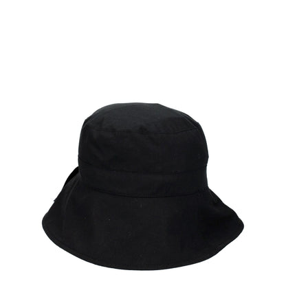 Jacquemus Black Cotton Bucket Hat featuring vintage effect, casual style, made from 75% cotton-polyamide. MPN 235AC4485047380.