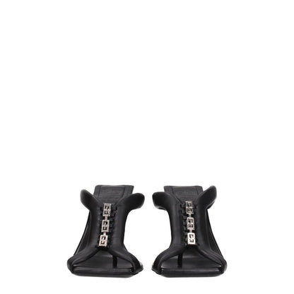 Givenchy Black Leather Stiletto Heel Sandals