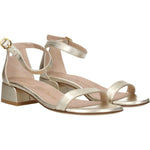 Stuart Weitzman Gold Leather Flat Sandals ST-8547354116361-EU36/US6