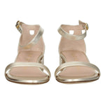 Stuart Weitzman Gold Leather Flat Sandals ST-8547354116361-EU36/US6