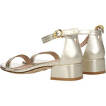 Stuart Weitzman Gold Leather Flat Sandals ST-8547354116361-EU36/US6