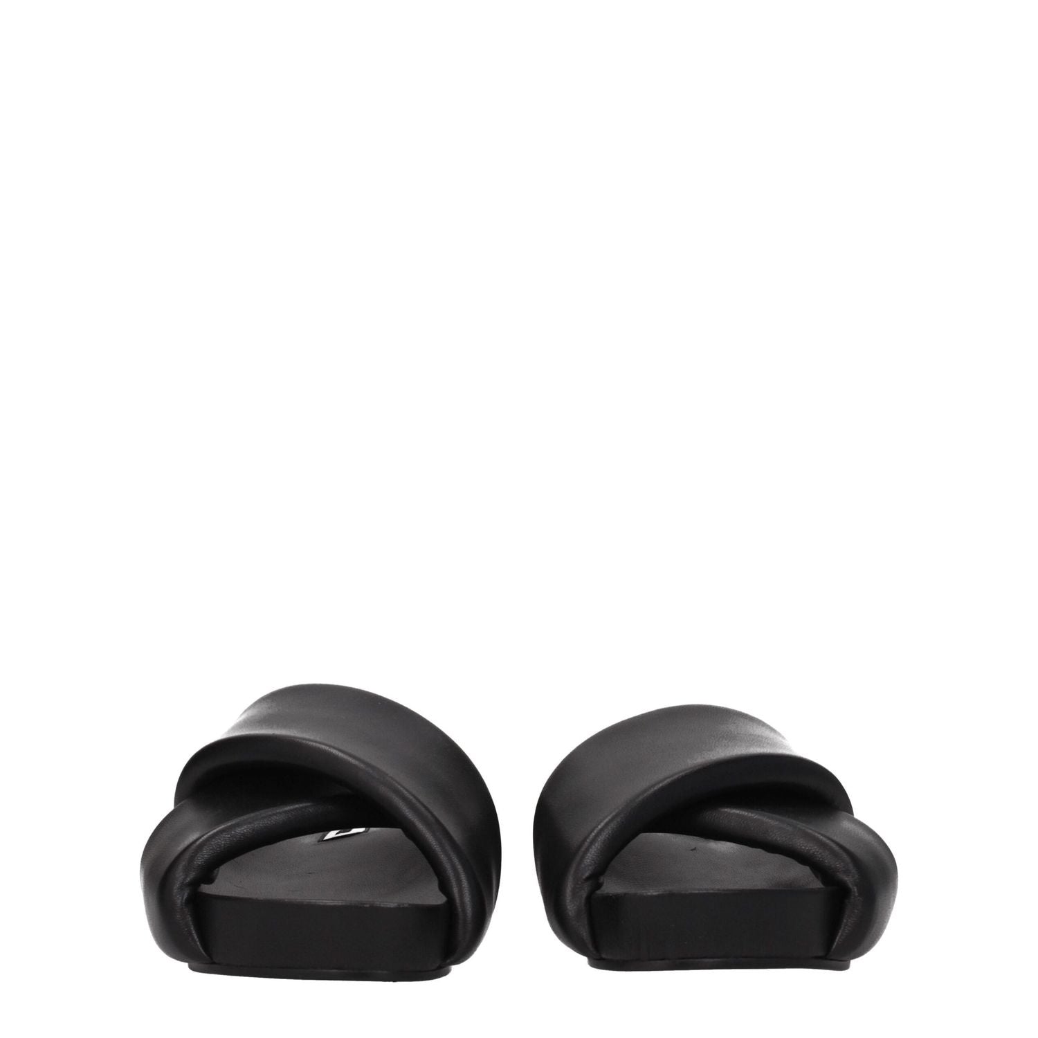 Jil Sander Black Leather Slippers