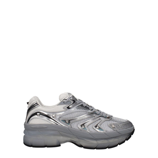 Valentino Garavani Gray Fabric Athletic Sneakers VA-8547391996169-EU39.5/US6.5