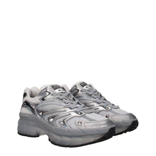 Valentino Garavani Gray Fabric Athletic Sneakers VA-8547391996169-EU39.5/US6.5