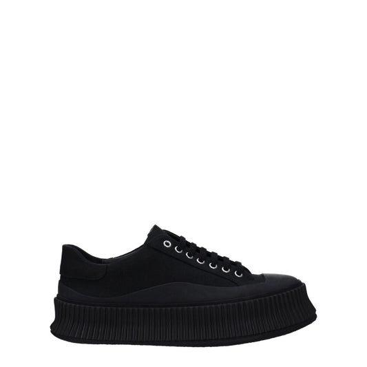 Jil Sander Black Fabric Platform Sneakers JI-8547414442249-EU45/US12