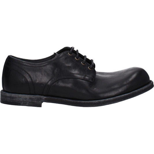 Dolce & Gabbana Black Leather Oxfords And Derbies DO-8547449667849-EU40/US7
