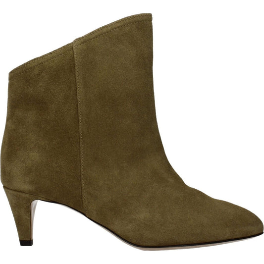 Isabel Marant Gray Leather Ankle Boots IS-8547450650889-EU36/US6