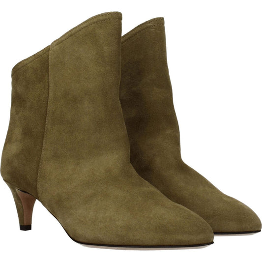 Isabel Marant Gray Leather Ankle Boots IS-8547450650889-EU36/US6