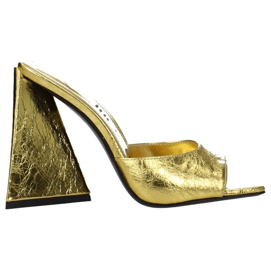 The Attico Gold Leather Platforms