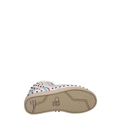 Sole view of Mou White Leather Ankle Boots with studs and back logo on rubber sole, style casual, MPN MUFW111031CWXWHI.