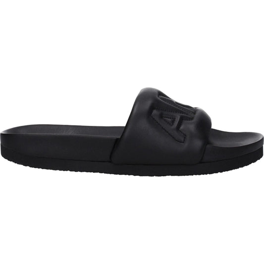 Ambush Black Leather Slippers Sandals AM-8586637246729-EU40/US7