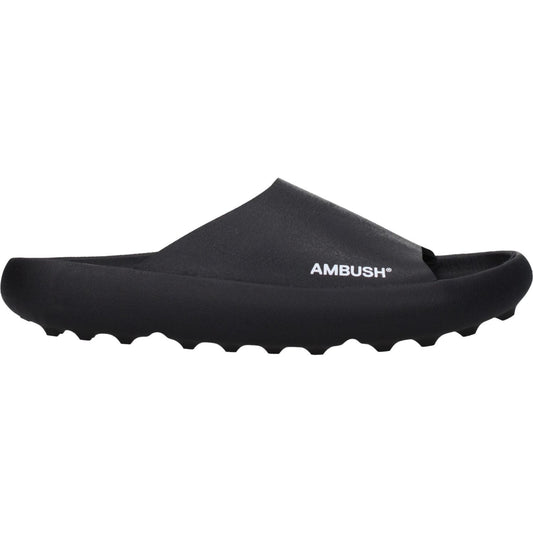 Ambush Black Cotton Slippers Sandals AM-8586631971081-EU40/US7