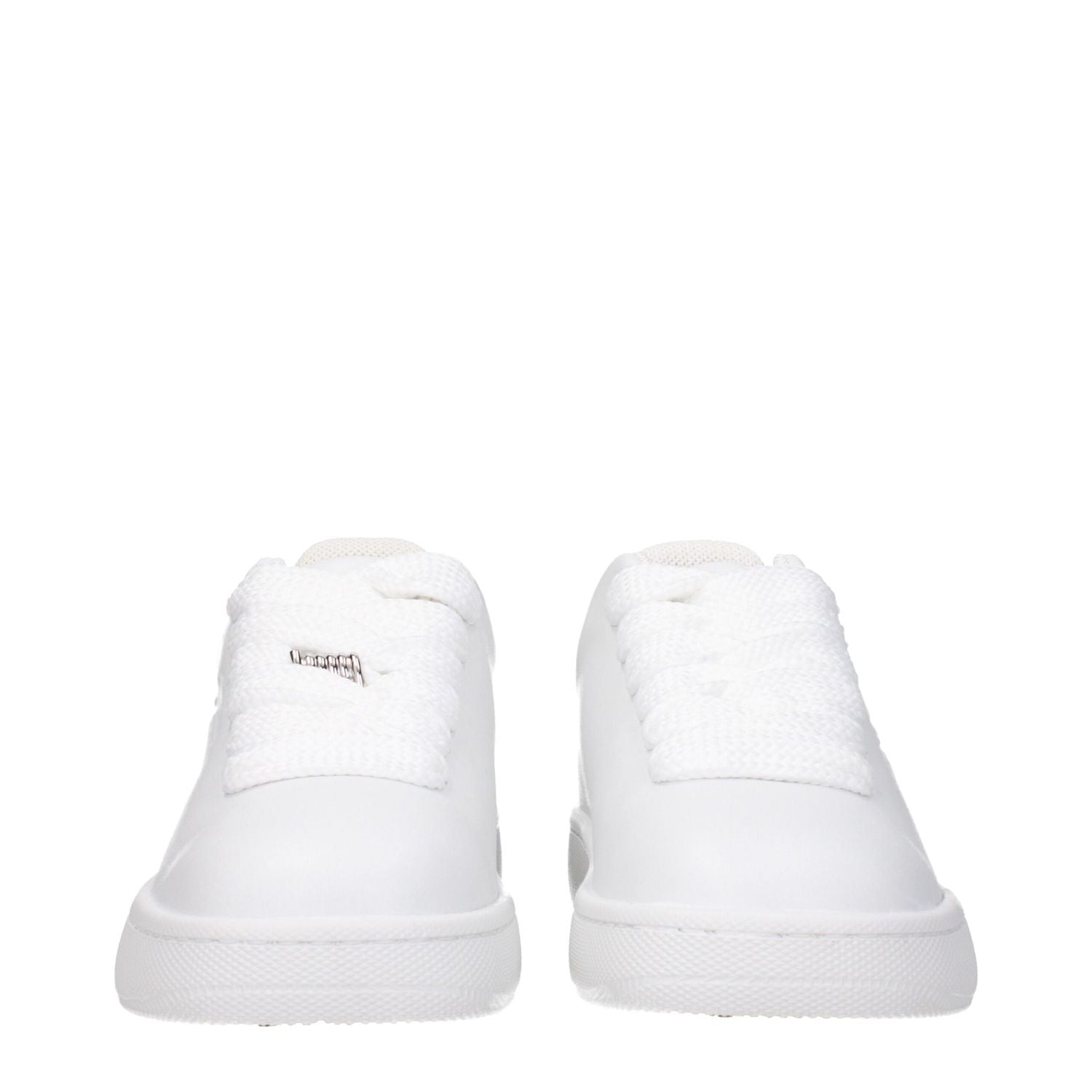Burberry White Leather Low Top Sneakers