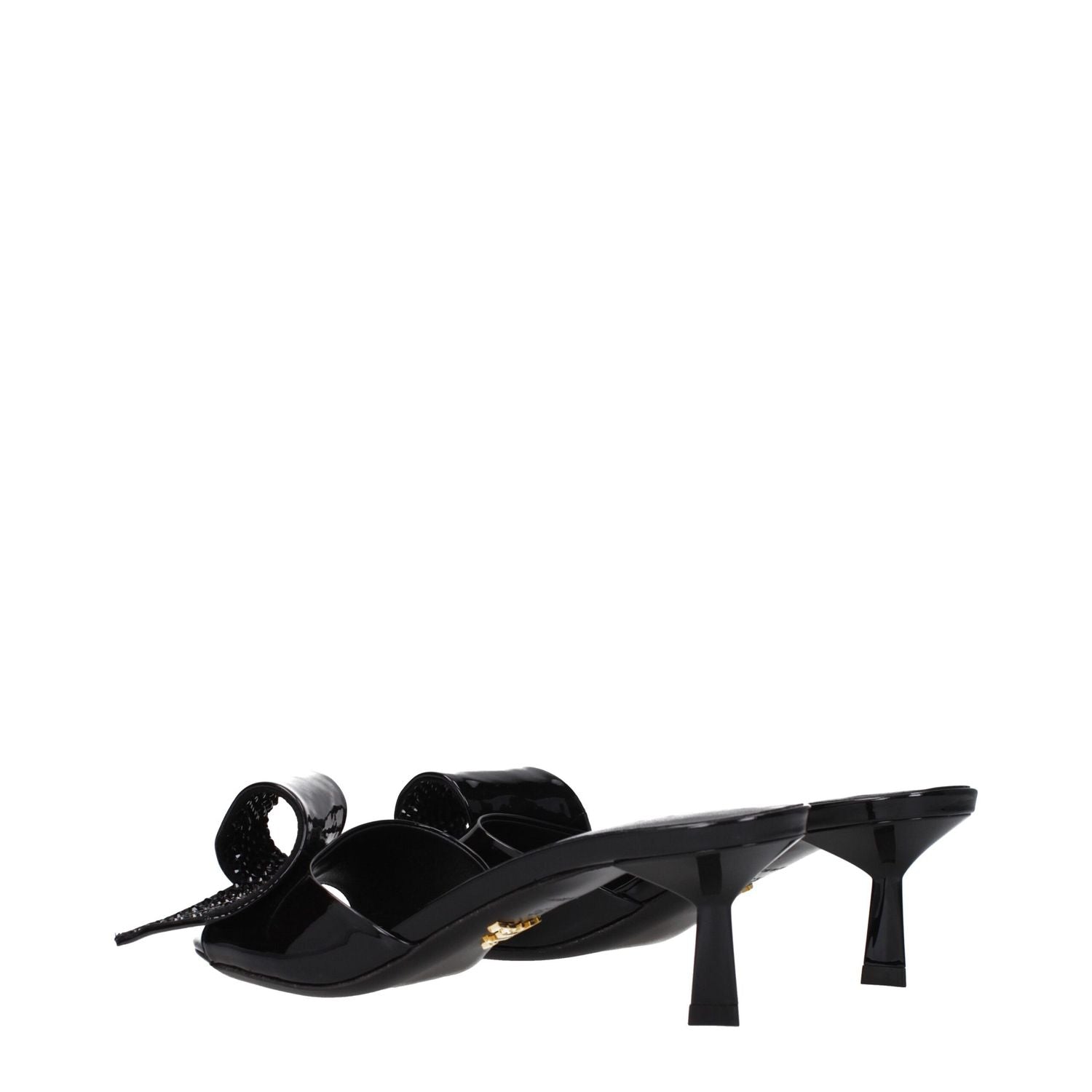 Prada Black Leather Sandals