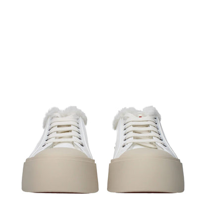 Marni White Leather Low Top Sneakers