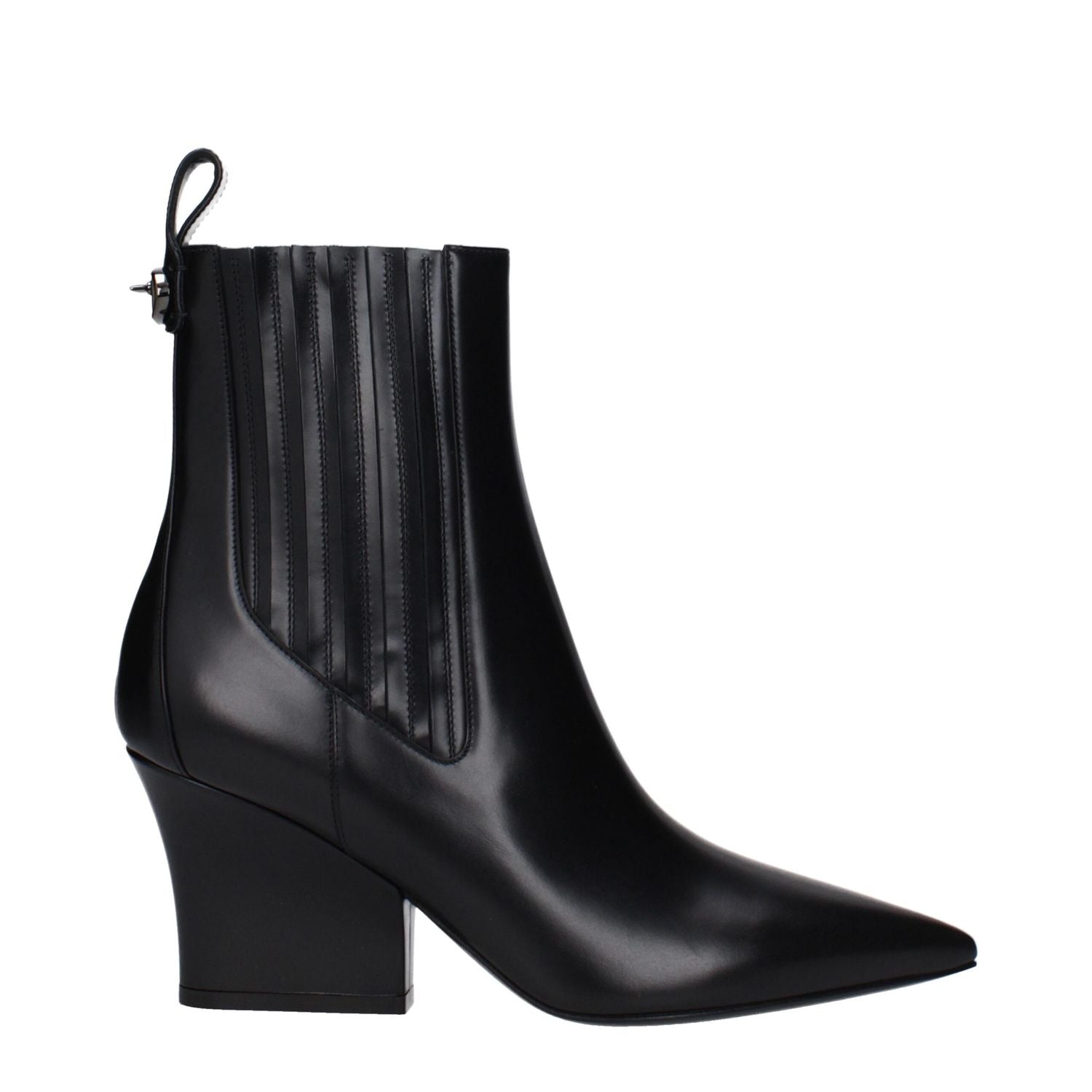 Valentino Garavani Black Leather Ankle Boots