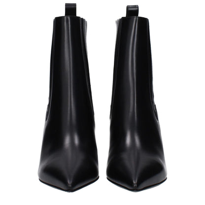 Valentino Garavani Black Leather Ankle Boots