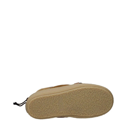 Sole view of Isabel Marant Brown Leather Ankle Boots with rubber shoe sole and drawstring closure.