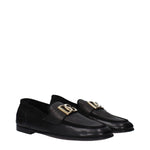 Dolce & Gabbana Black Leather Slip-On Loafers DO-14884928127241-EU40/US7