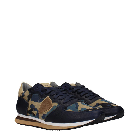 Philippe Model Blue Leather Low Tops