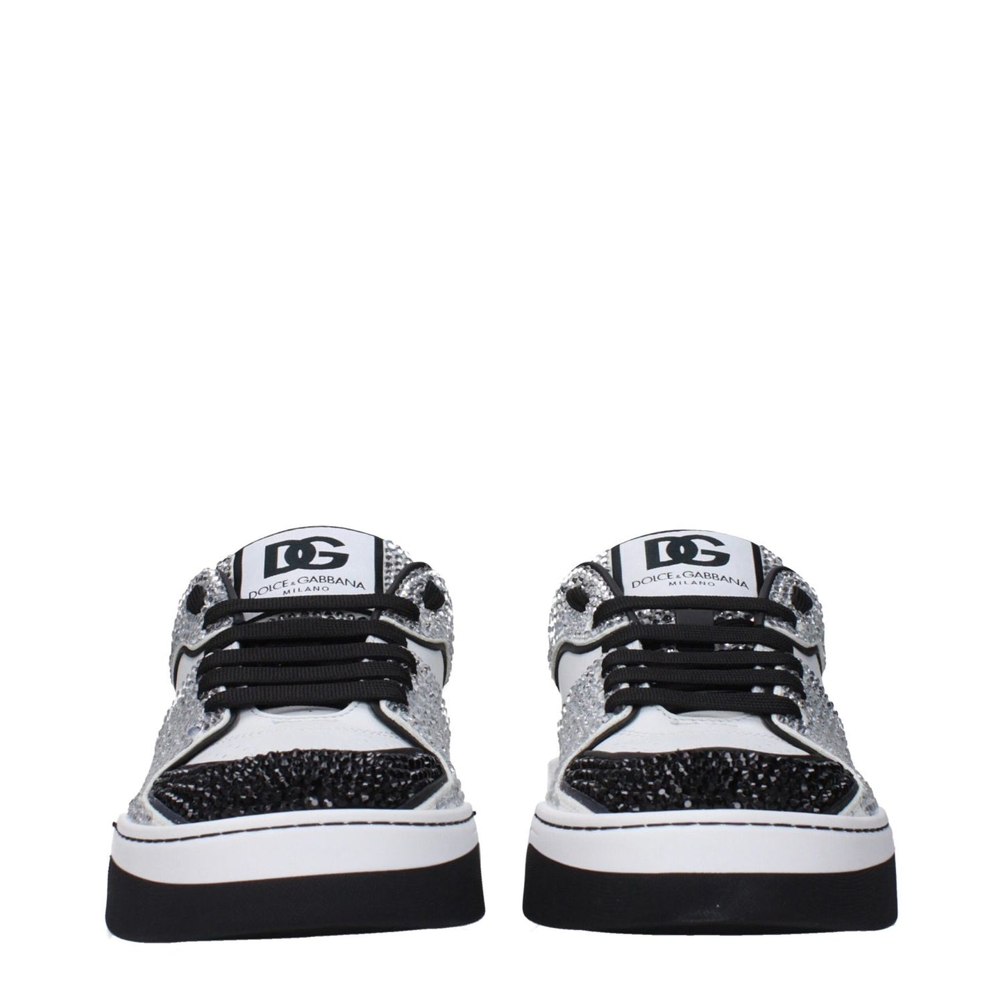 Dolce & Gabbana White Leather Low Top Sneakers