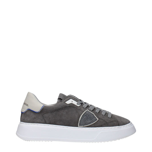 Philippe Model Gray Leather Sneakers PH-15086943273225-EU39/US6