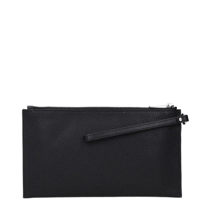 Michael Kors Black Leather Clutch Bag