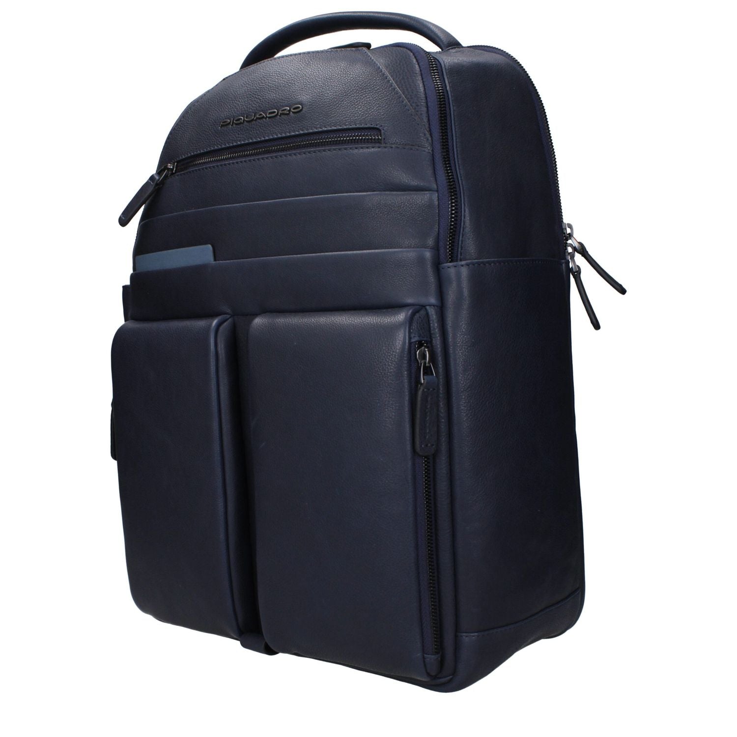Piquadro Blue Leather Backpack