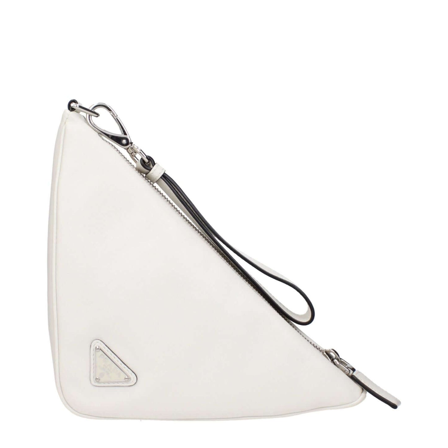 Prada White Leather Clutch Bag
