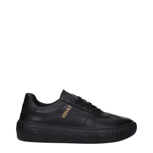 Versace Black Leather Low Tops VE-15201373061385-EU40/US7