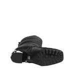 Dolce & Gabbana Black Padded Mid Calf Logo Heel Boots Shoes